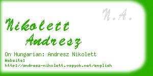 nikolett andresz business card